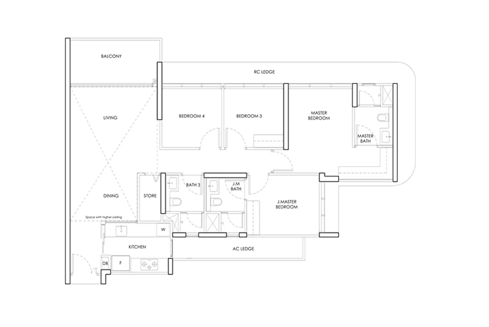 Telok Blangah Residences Floor Plan 4 Bedroom