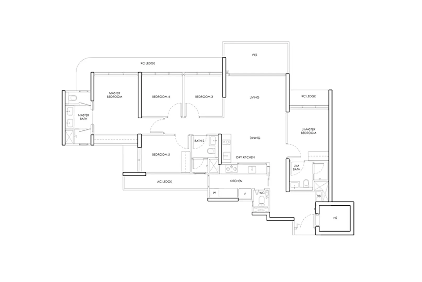Telok Blangah Residences Floor Plan 5 Bedroom
